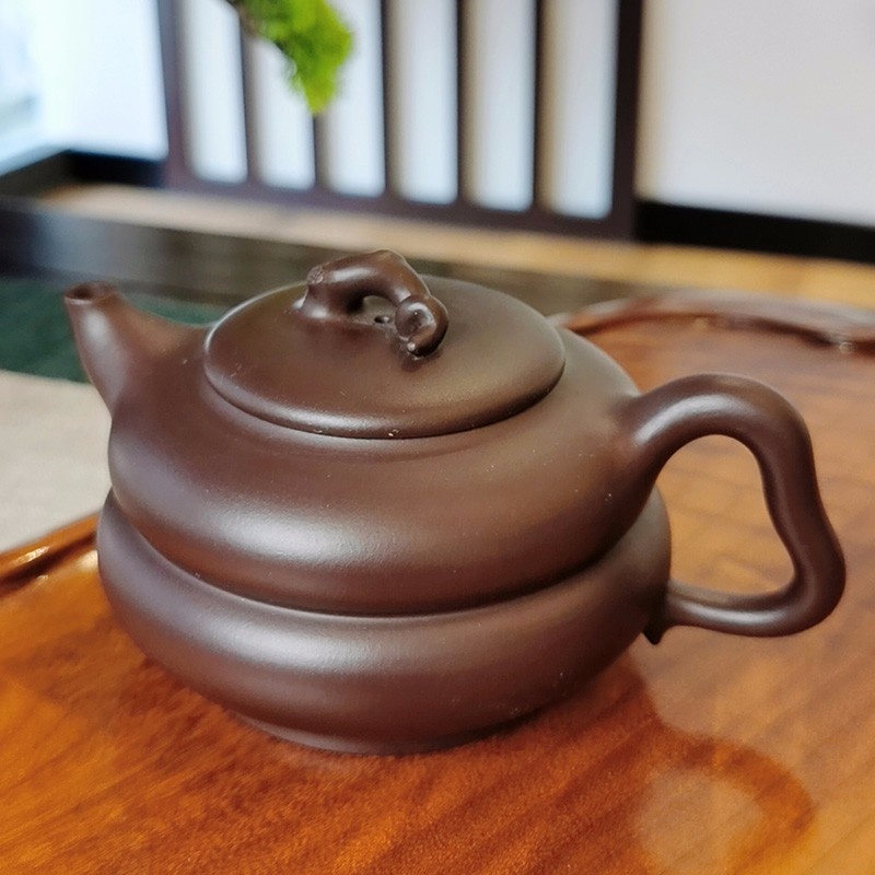 新功茶馆 葫芦壶宜兴紫砂壶大容量原矿泡茶壶家用套装茶具