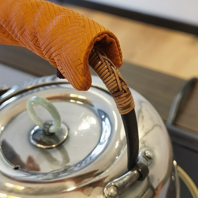新功茶馆 银壶茶壶大容量烧水壶一张打茶道煮茶壶单环高桶打口出