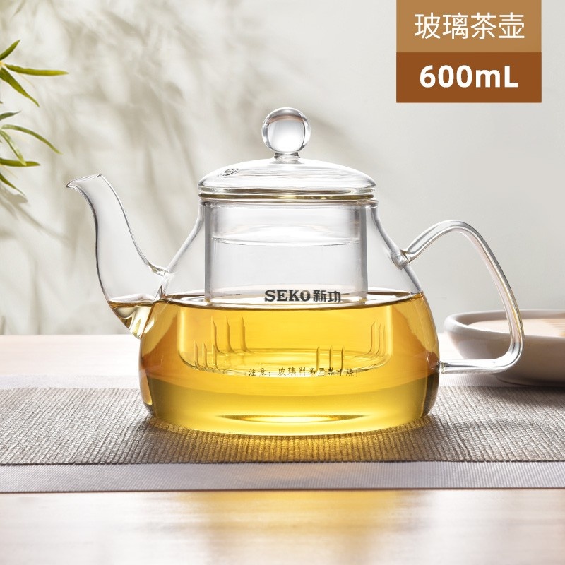 SEKO/新功 770煮茶壶高硼硅玻璃内置茶篮600ML泡茶煮茶两用电陶炉加热