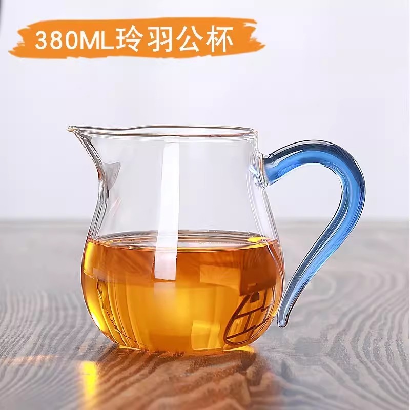 新功茶馆 公道杯玻璃高硼硅加厚耐热分茶器茶海单个