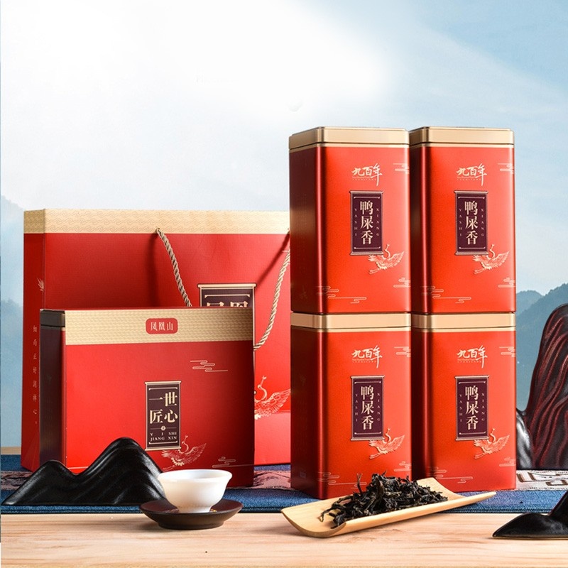 九百年茶业 一世匠心-鸭屎香红色凤凰单丛茶叶礼盒装潮州特产茶叶500g
