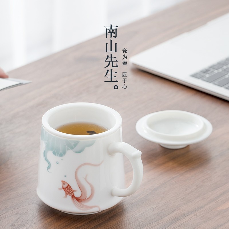新功茶馆 锦绣风棠-百川杯套装个人陶瓷拿铁杯拉花办公杯茶杯子泡茶杯