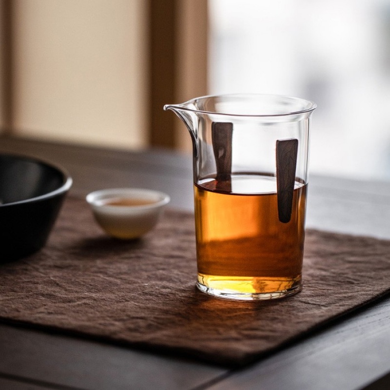 新功茶馆 木契公道杯耐热玻璃泡茶创意茶具茶道配件