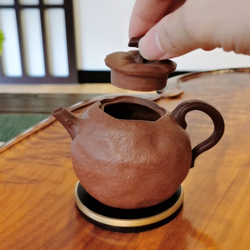 新功茶馆 桔趣/原矿降坡泥紫砂壶杯单个茶壶泡茶具
