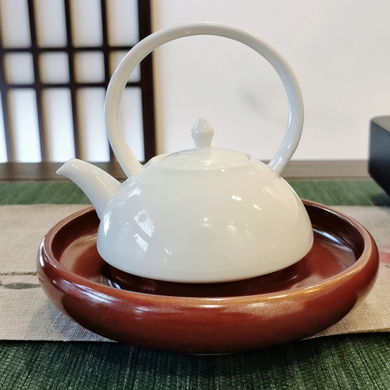 新功茶馆 陶瓷壶承（景）蓄水干泡台茶托养壶茶承家用小茶盘