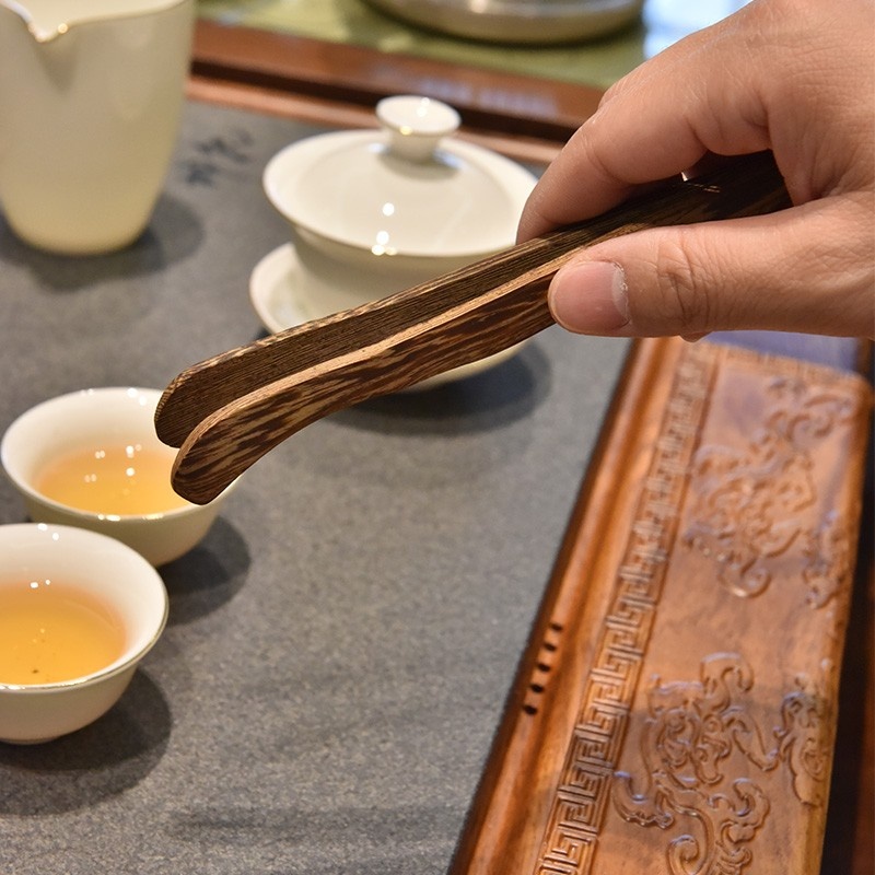 SEKO/新功茶夹鸡翅木茶杯夹茶镊 实木夹子 洗茶杯