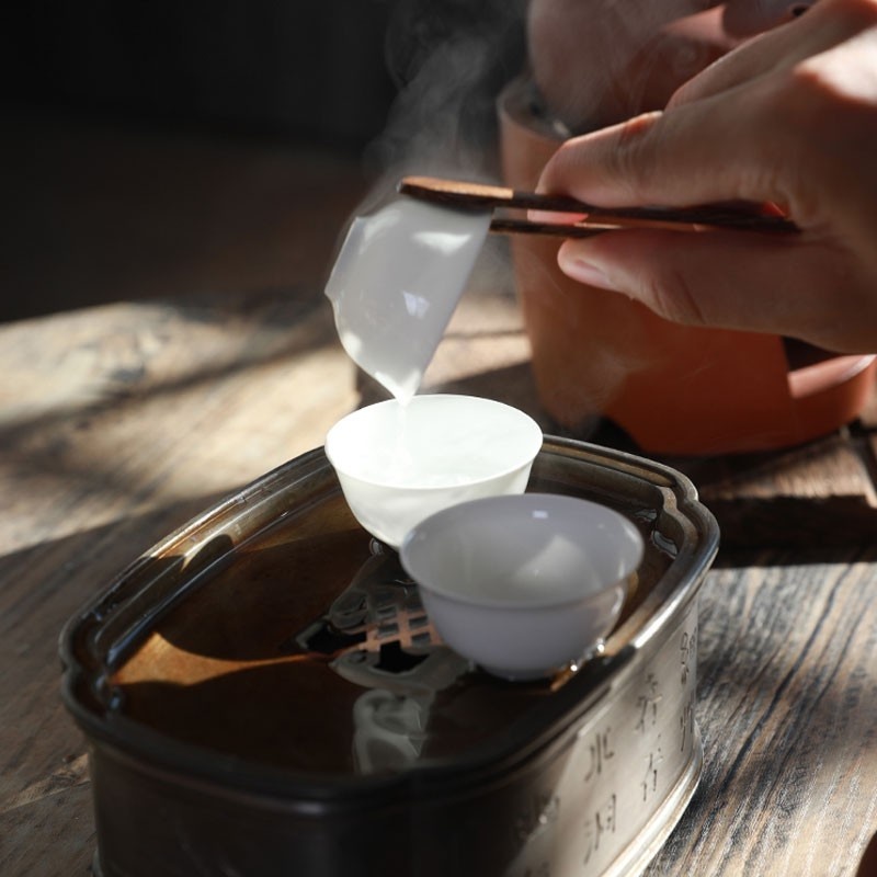 新功茶馆 潮州骨瓷25CC超薄功夫茶杯单个显汤色白瓷茶具