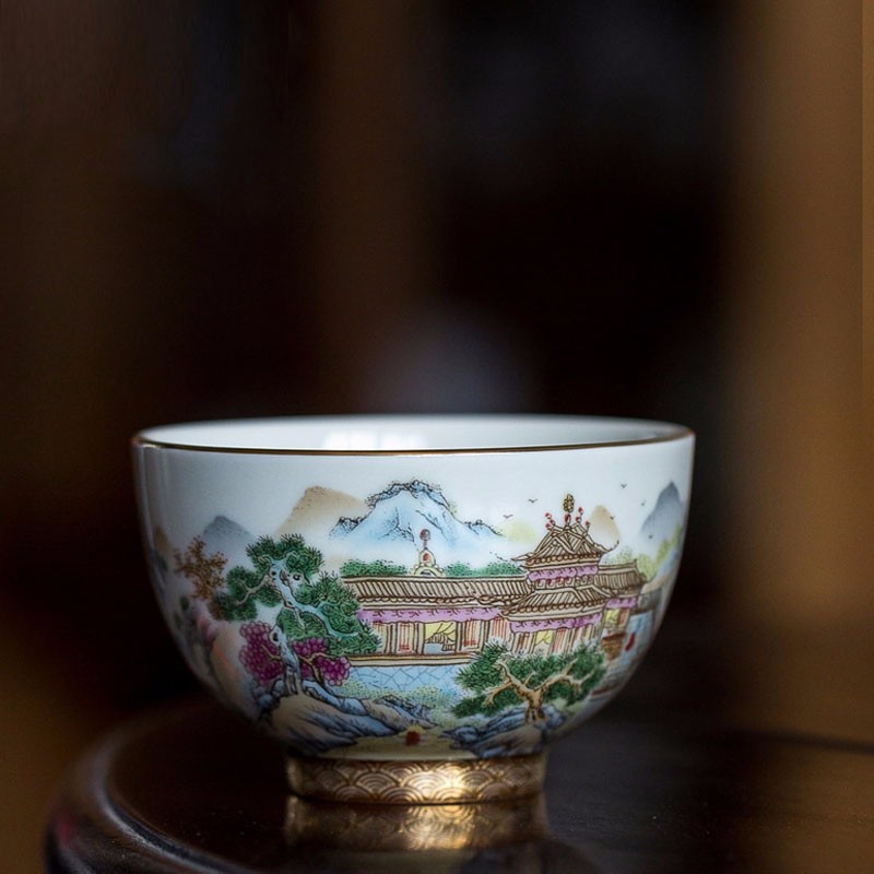 新功茶馆 巧夺天工将军杯仿古精美釉面主人杯陶瓷茶具茶杯