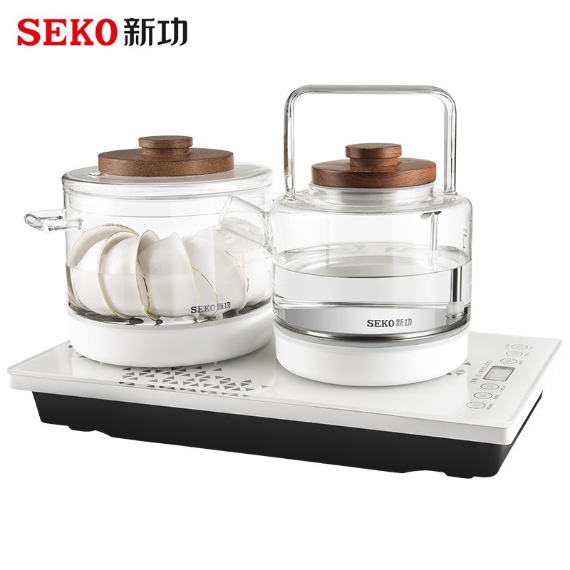 SEKO/新功W6全自动底部上水电热水壶37*20玻璃煮水壶电茶炉