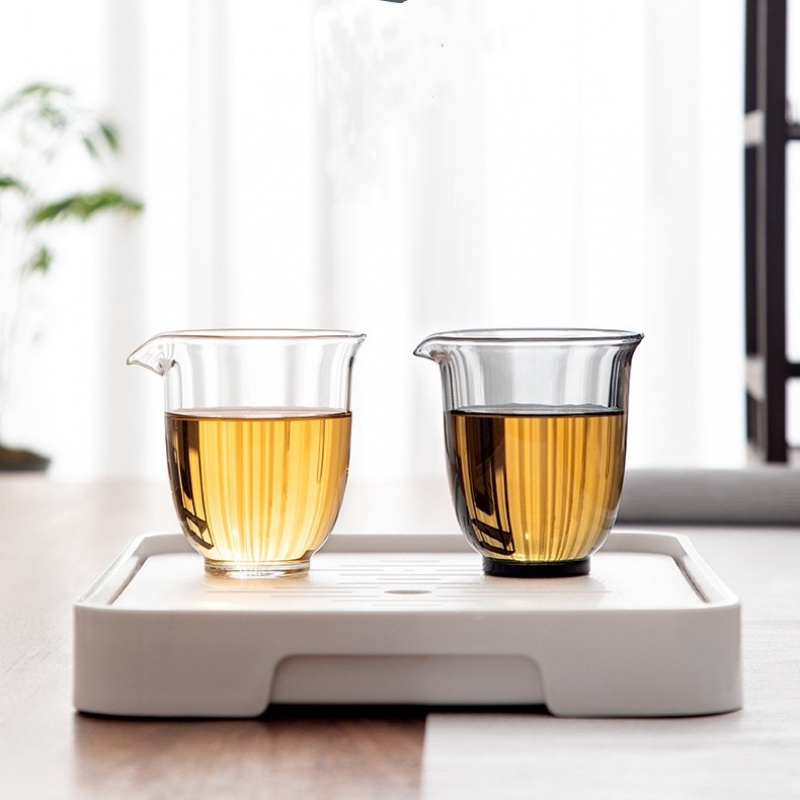 新功茶馆 清逸玻璃公道杯家用透明泡茶匀杯耐热加厚分茶器